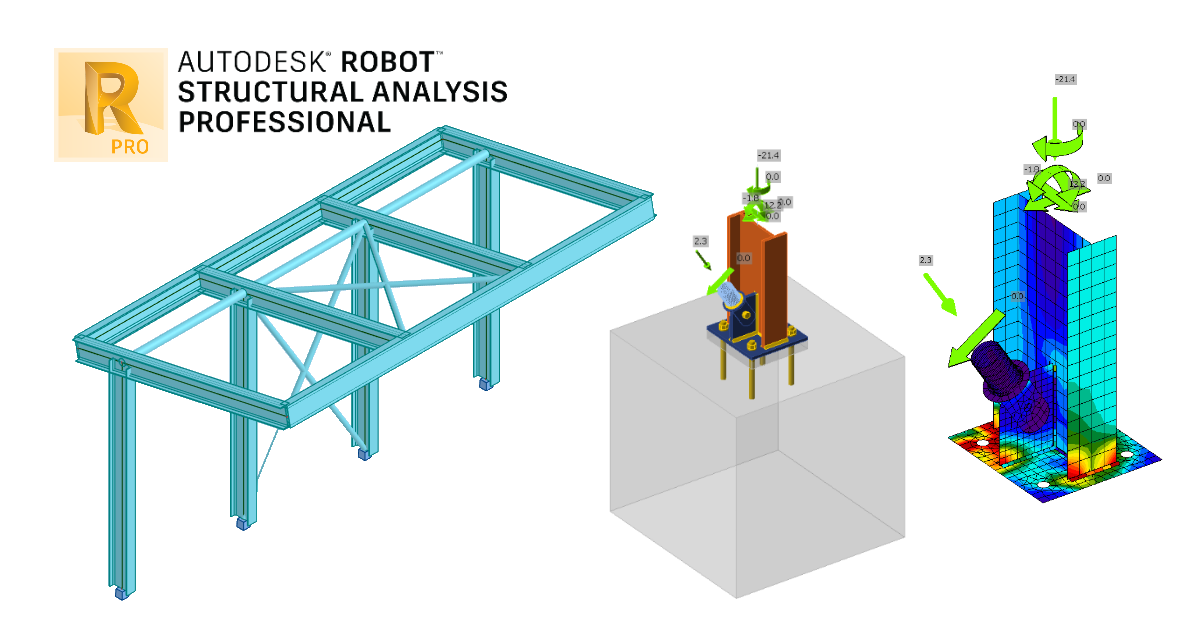 Robot Structural Analysis BIM link for design of a steel connection (EN